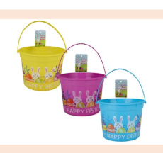 Easter Hunt Basket, with plastic handle, assorted